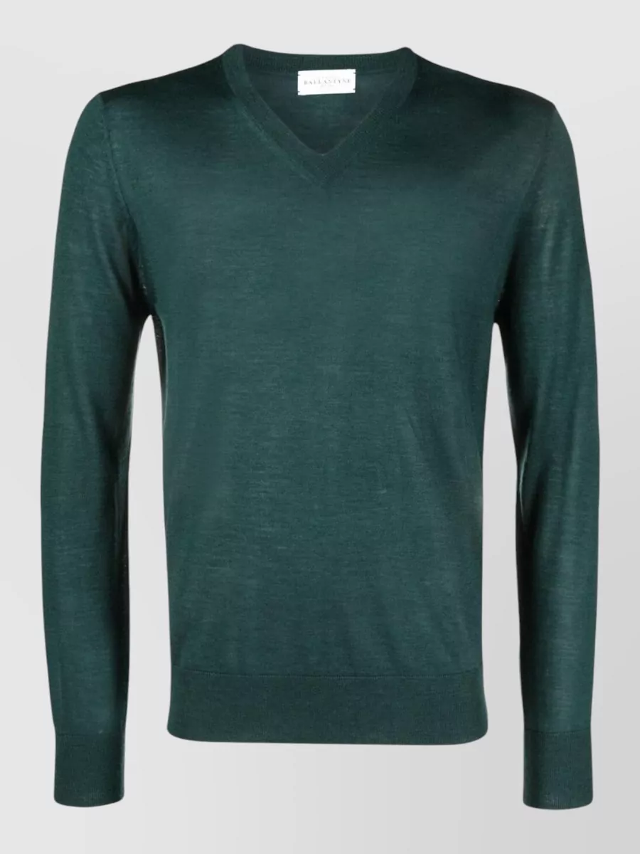 Ballantyne wool v-neck slim-fit pullover