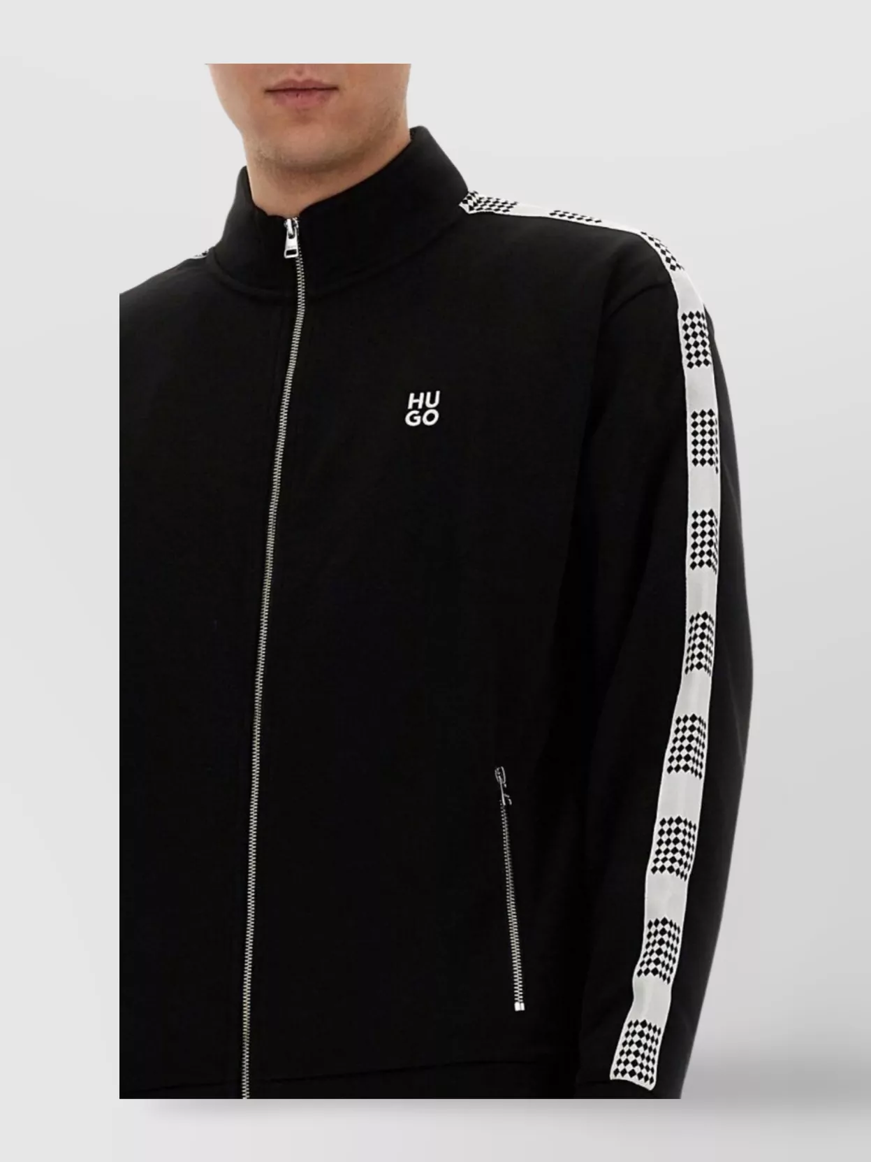 Hugo "Dusino" Sweatshirt With High Collar And Side Pockets