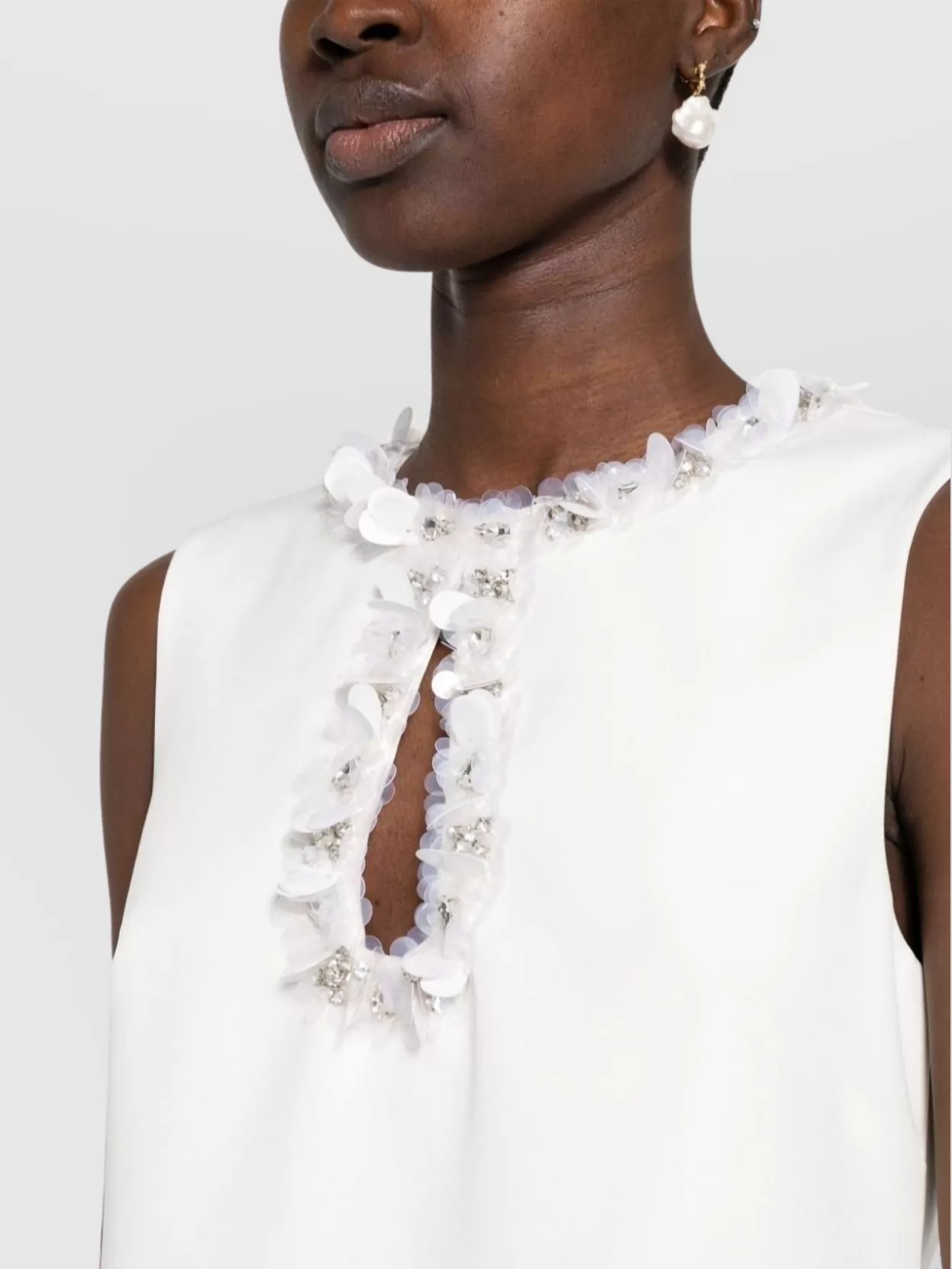 P.a.r.o.s.h Sleeveless Sequin-embellished Dress