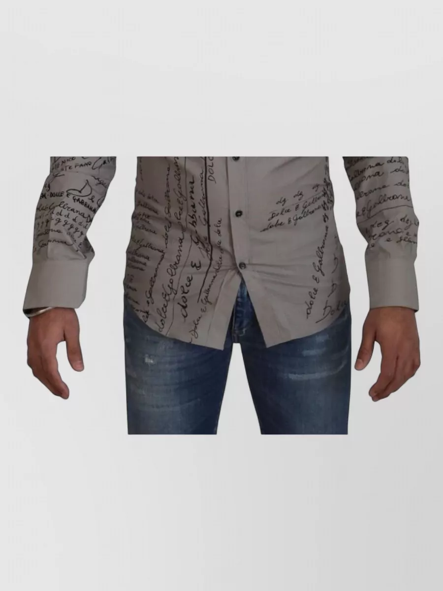 Dolce&Gabbana cotton printed slim-fit shirt