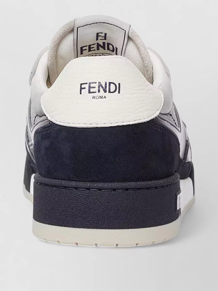 Fendi Sneakers With Round Toe And Contrast Panels