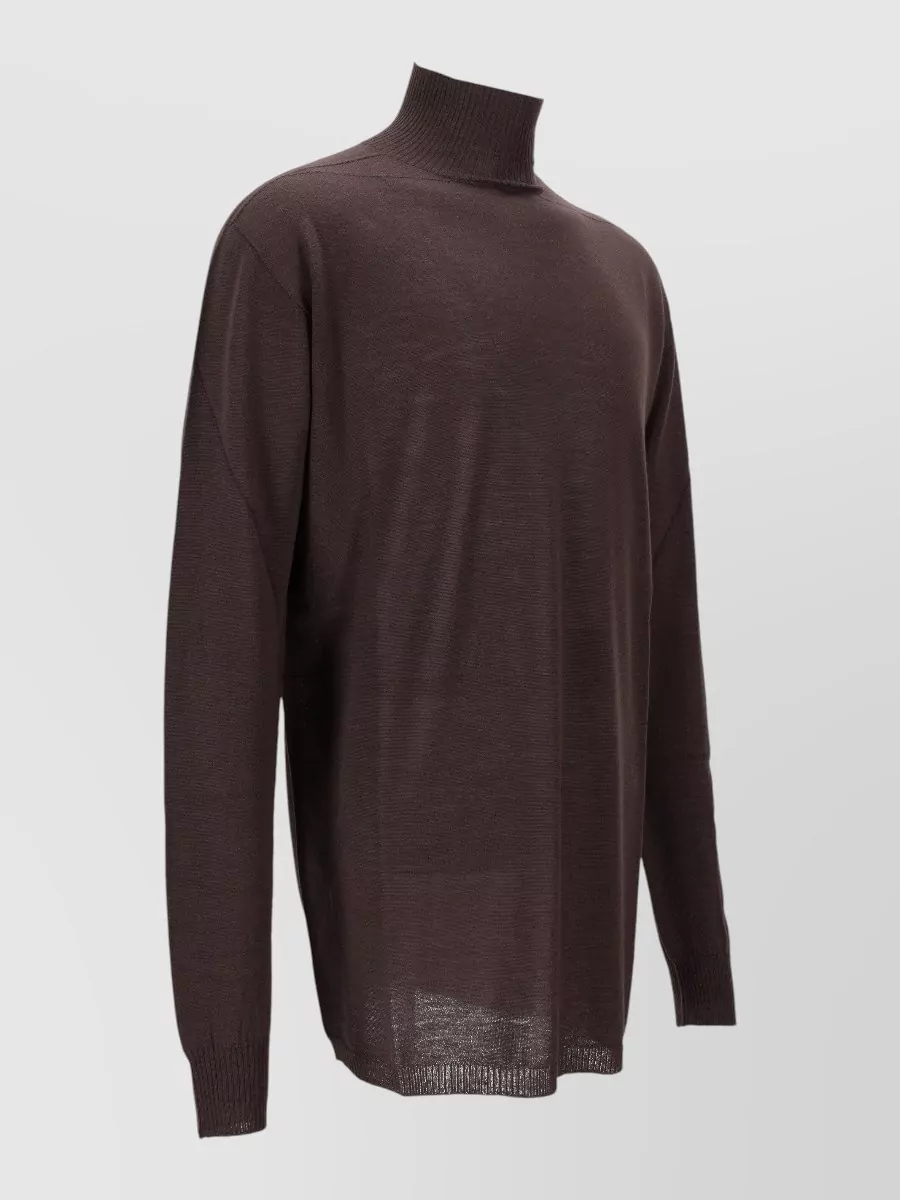 Rick Owens Turtleneck Knit Sweater Long Sleeves