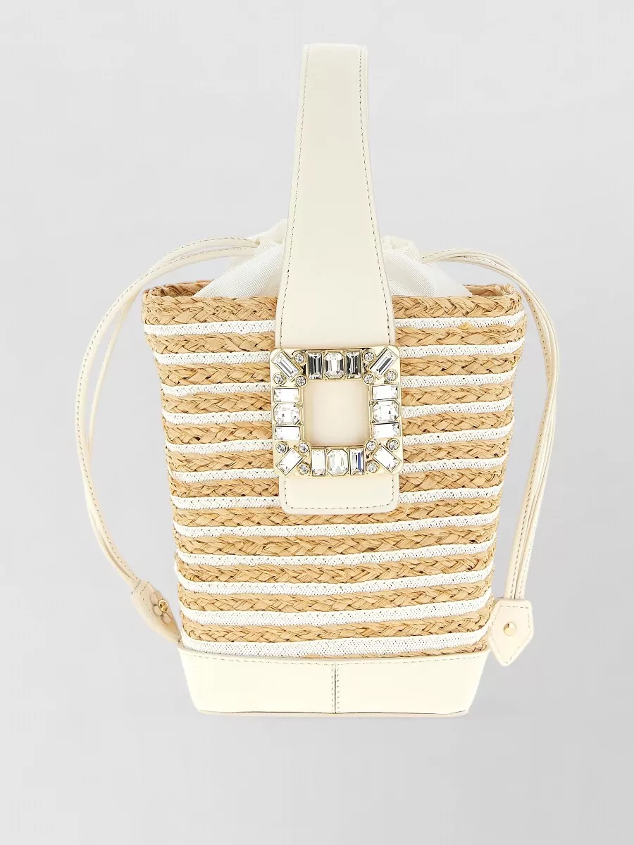 Roger Vivier raffia mini bucket bag