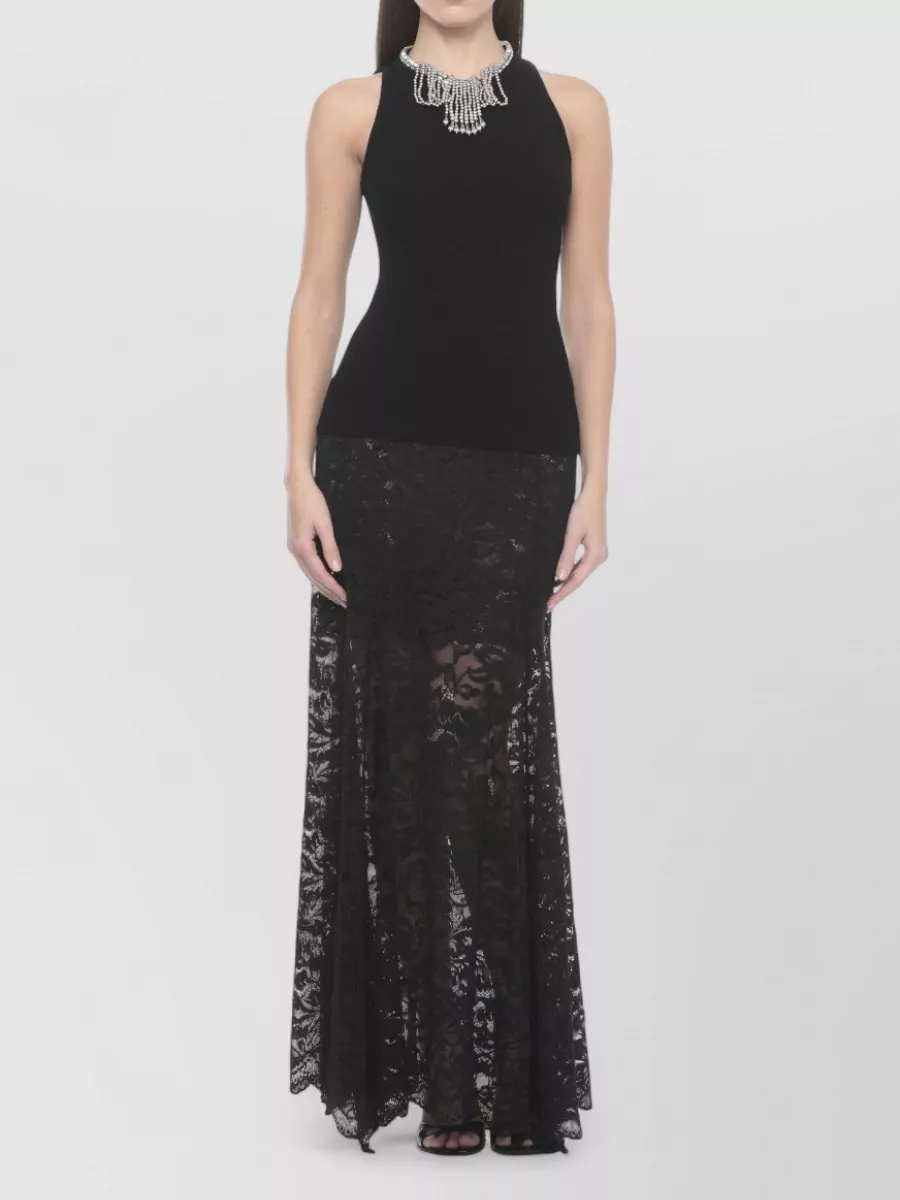 Paco Rabanne Lace Midi Skirt