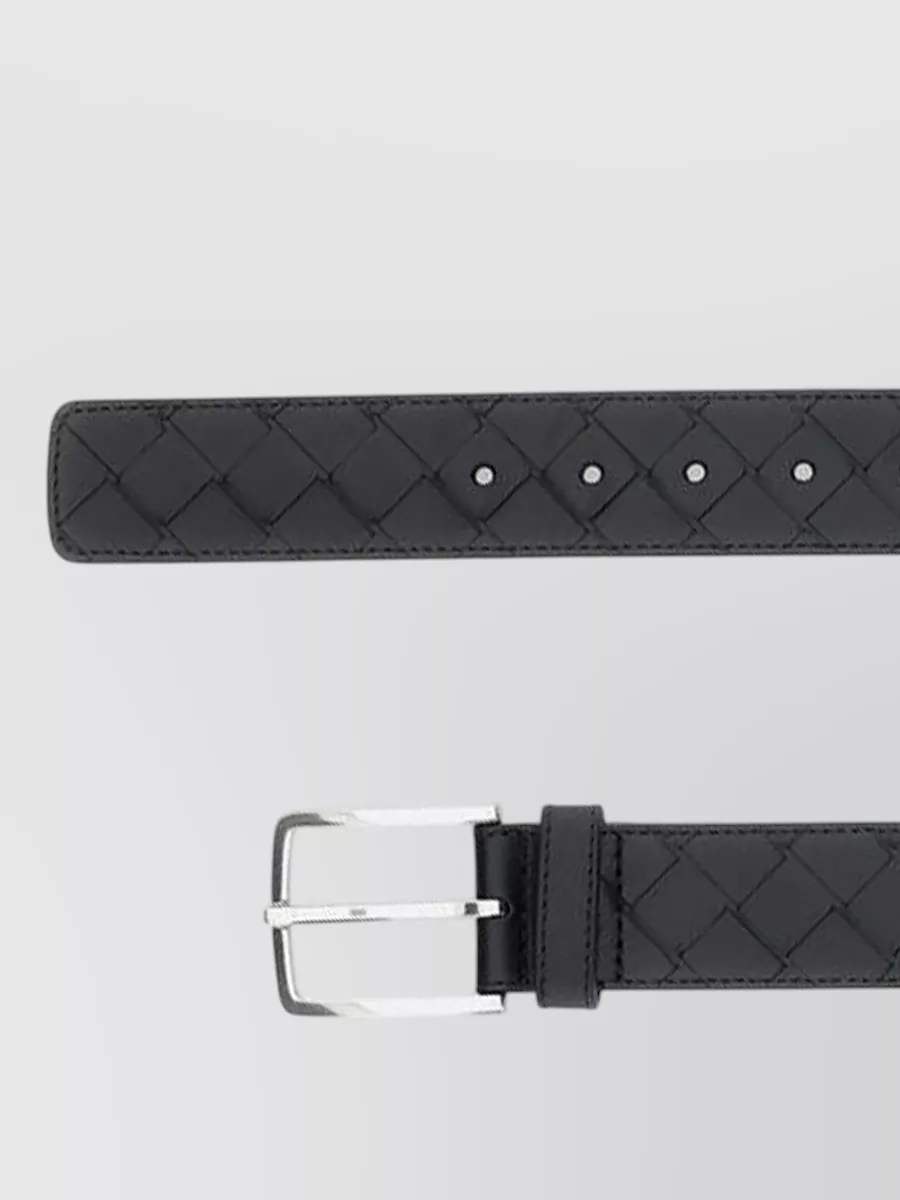 Bottega Veneta Leather Intrecciato Belt