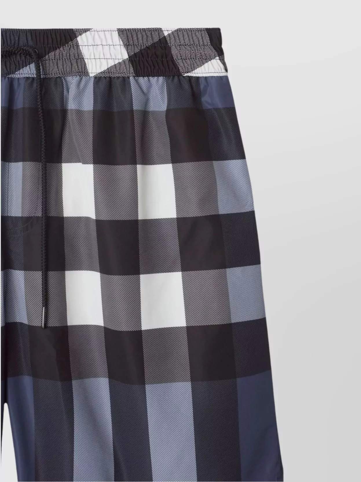 Burberry Check Pattern Swim Boxer With Back Zip Pocket