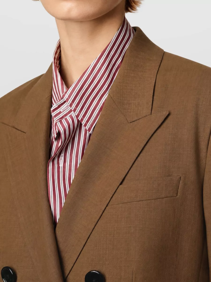 Ami Paris Double-Breasted Virgin Wool Suit Jacket