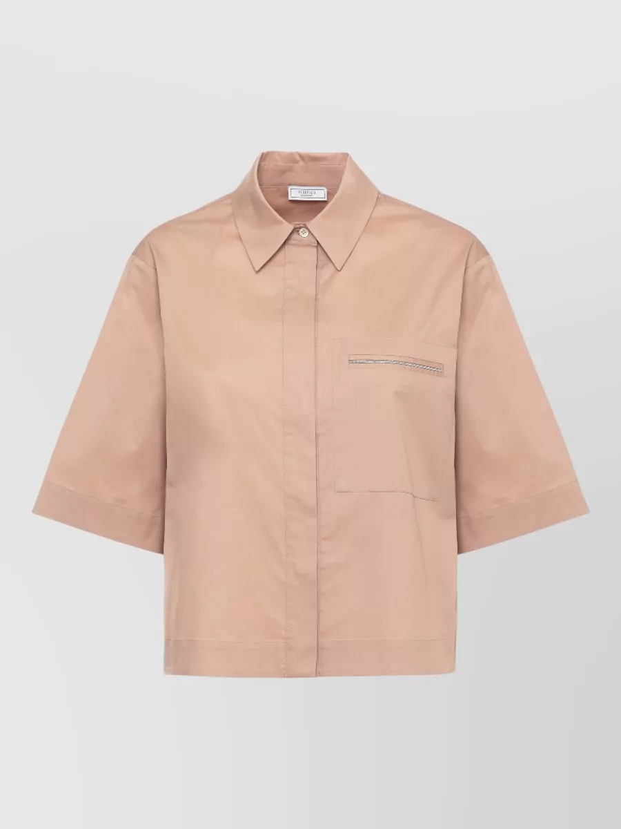 Peserico Cotton Short-Sleeve Shirt