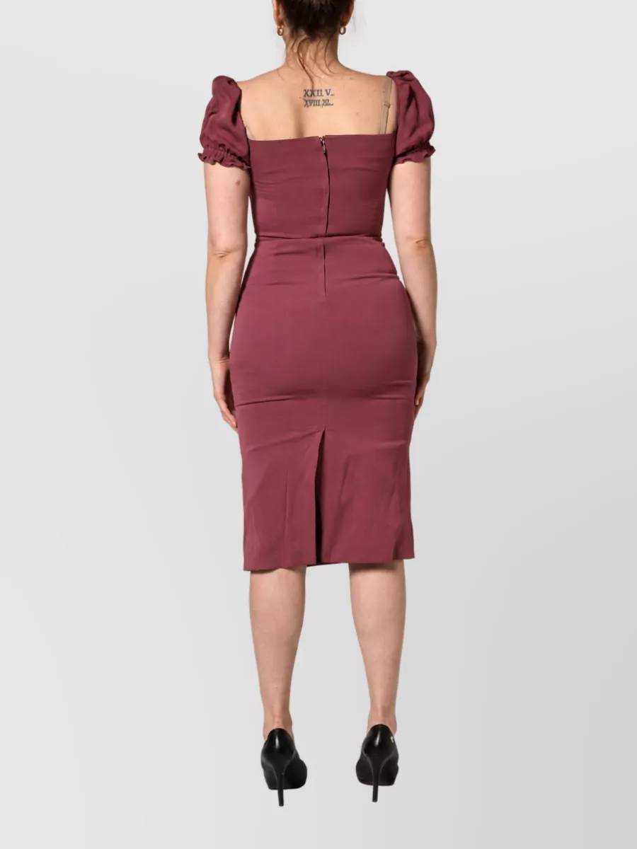 Dolce&Gabbana Silk Sweetheart Midi Dress