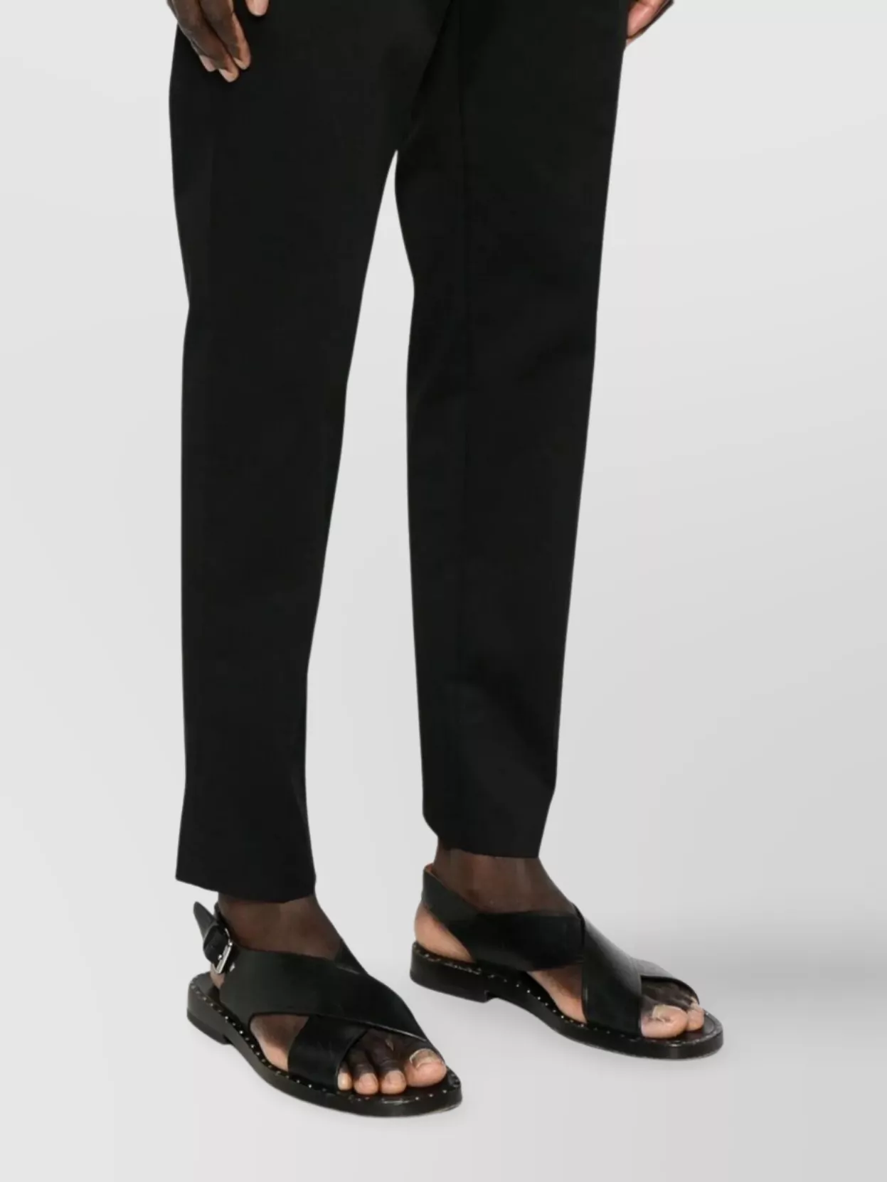 Pt Torino Refined Black Trousers With Hidden Closure