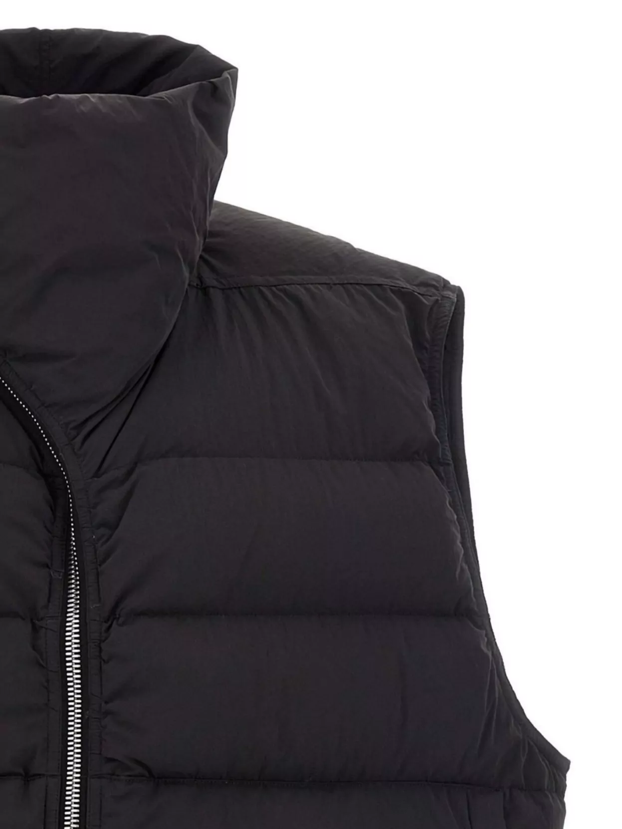 Rick Owens Padded High Collar Vest With Side Pockets