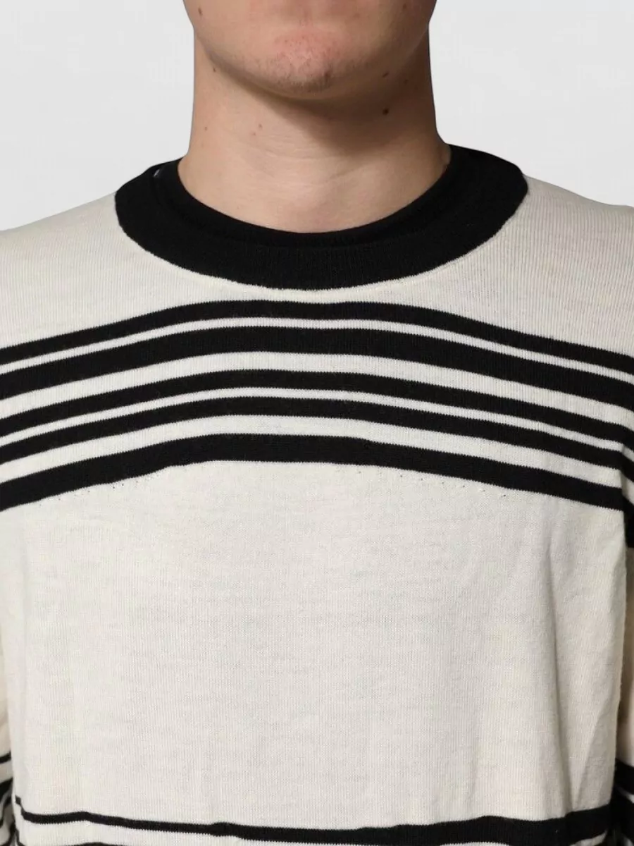 Dolce&Gabbana Wool Striped Crew-Neck Sweater