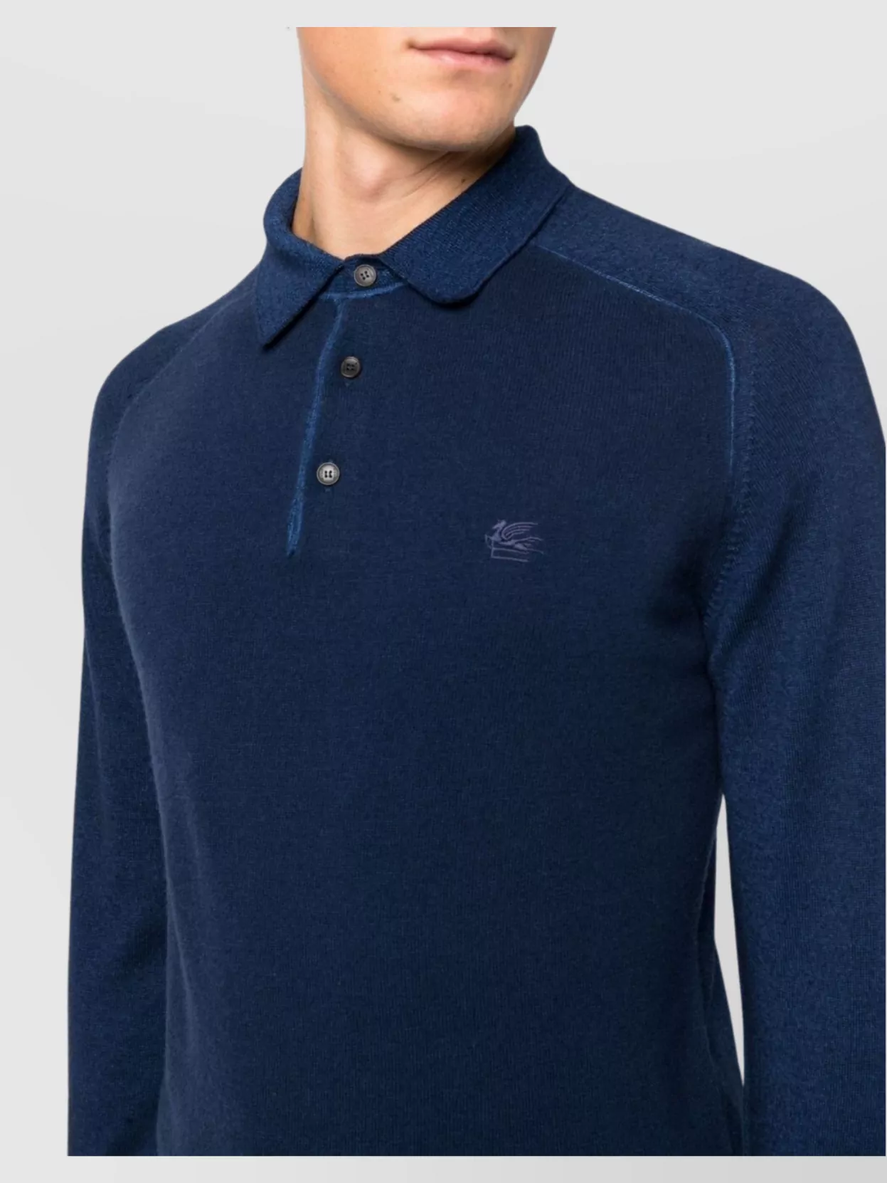 Etro Long Sleeve Polo Collar Sweater
