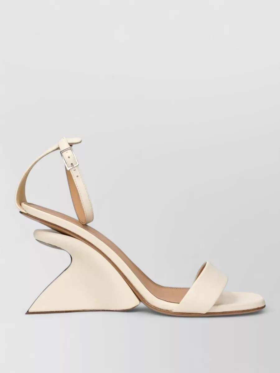 Off-White Leather Platform Pumps