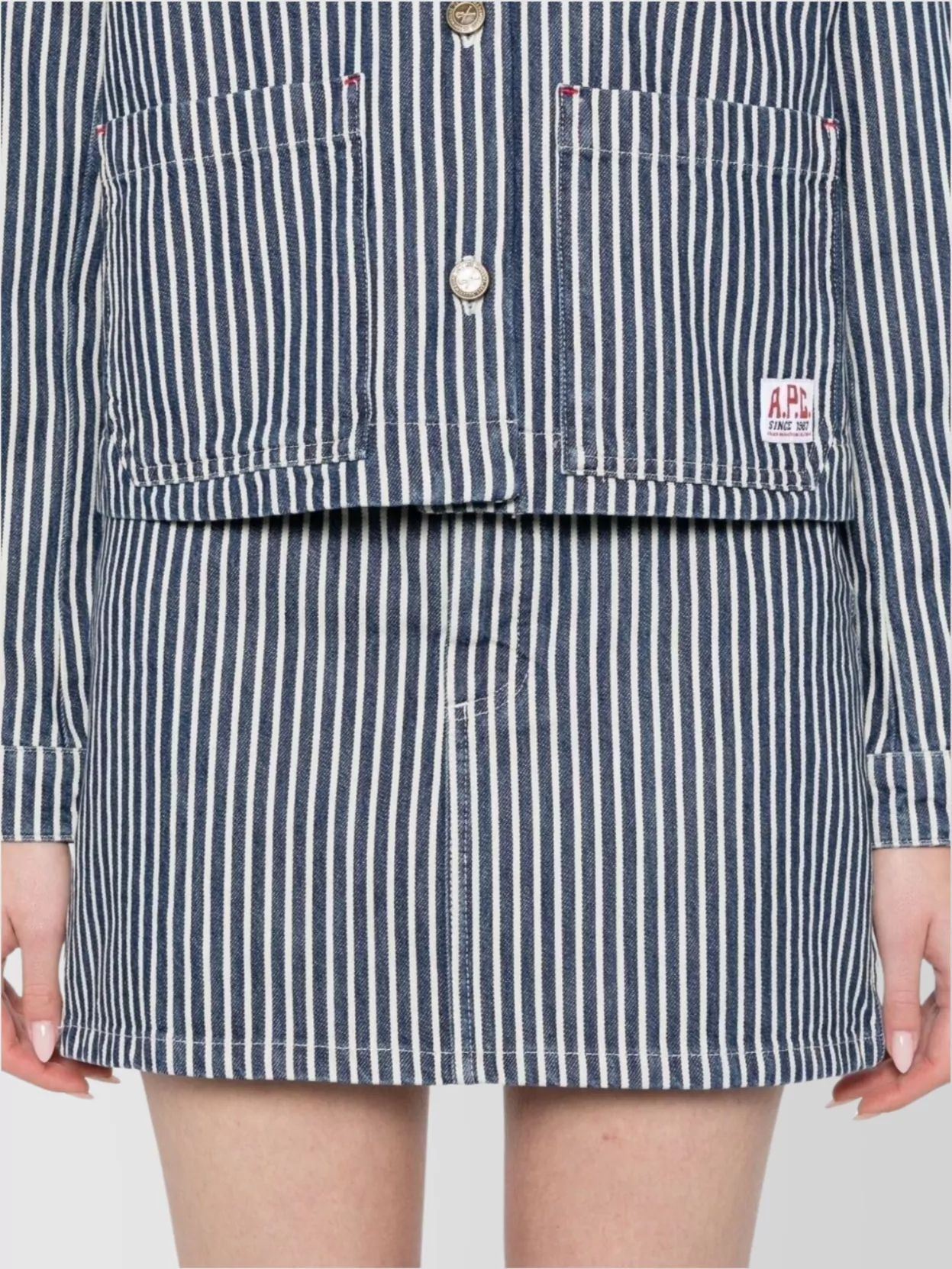 A.p.c. Cotton Skirt Stripe Detailing