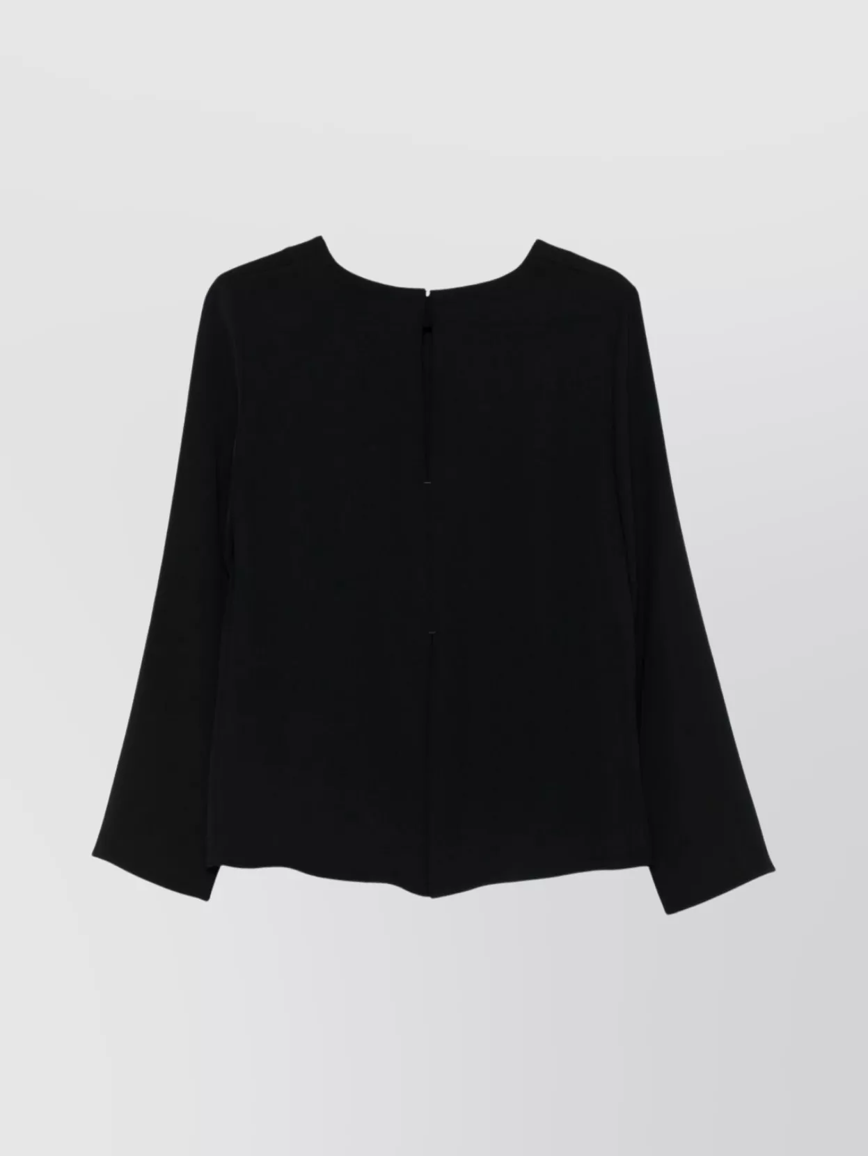 P.a.r.o.s.h Round Neck Long Sleeves Blouses In Black