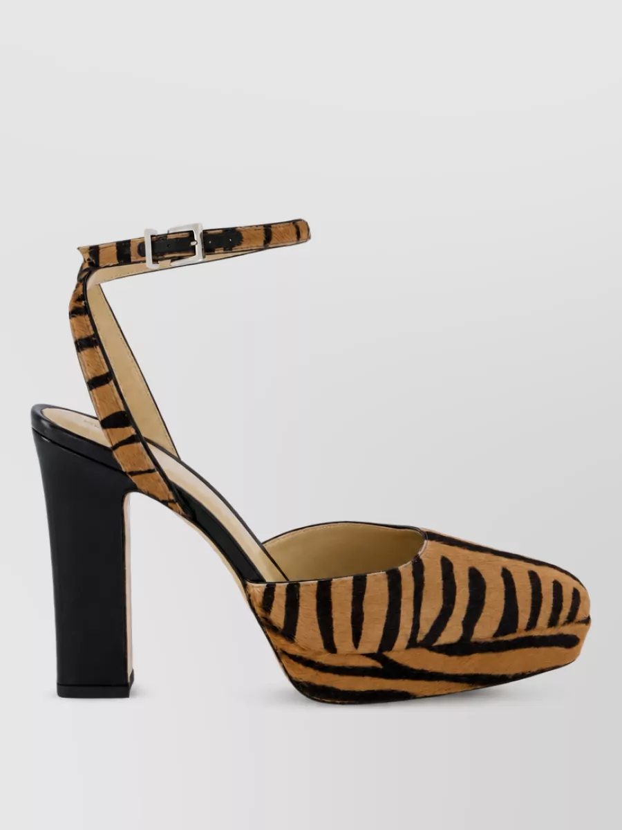Fendi Animal-Print Slingback Pumps