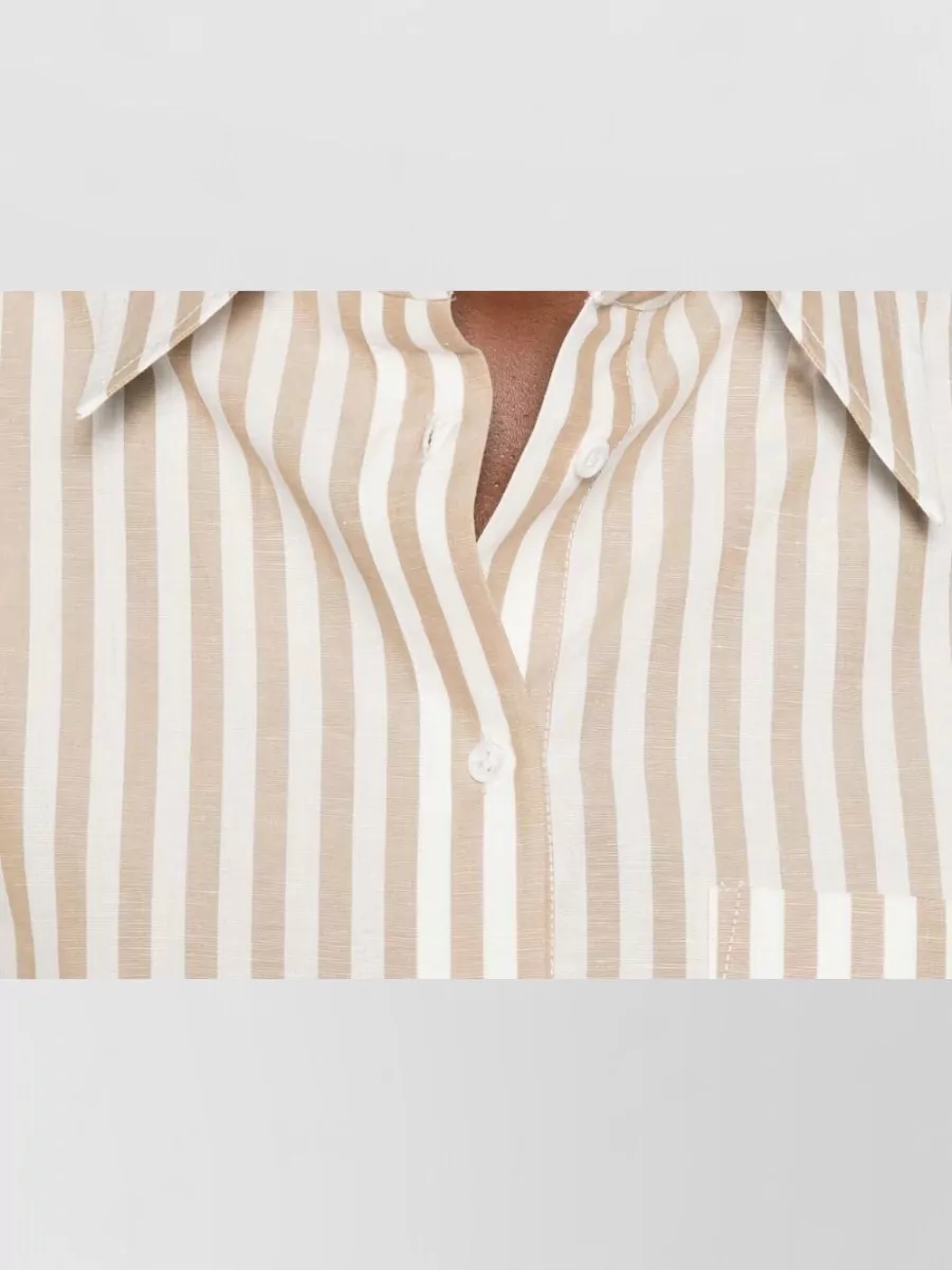Iro Striped Cotton Long-Sleeve Blouse