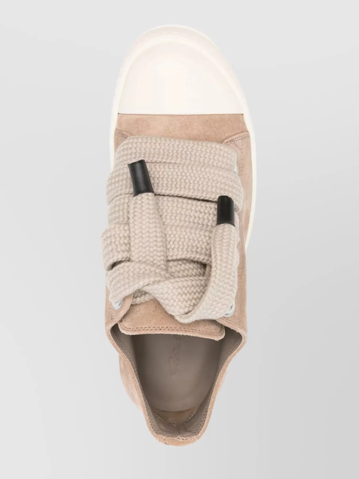 Rick Owens Jumbo Laces Suede Low-Top Sneakers