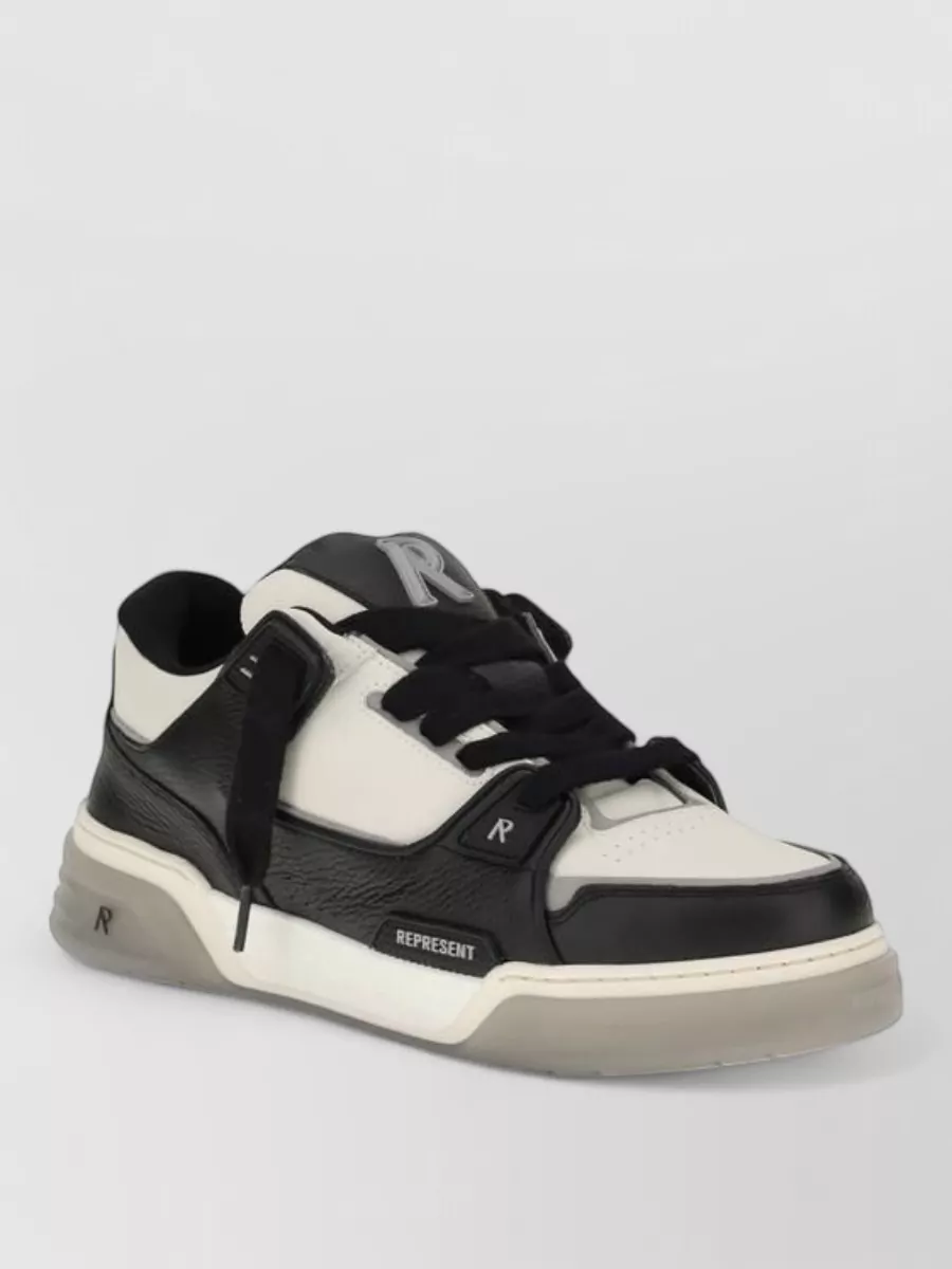 Represent Calf Leather Low-Top Sneakers