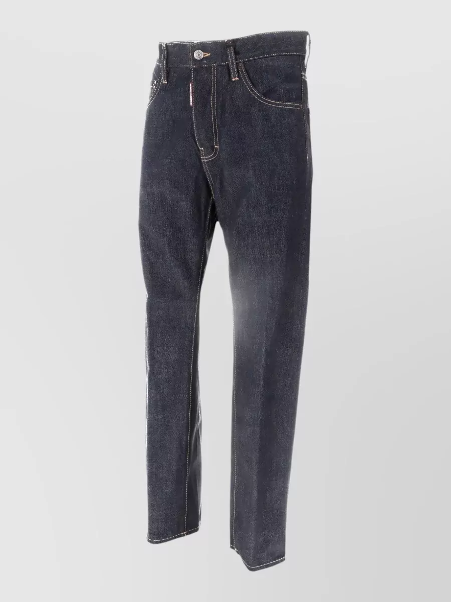 Dsquared2 Five Pocket Trousers Contrast Stitching Belt Loops