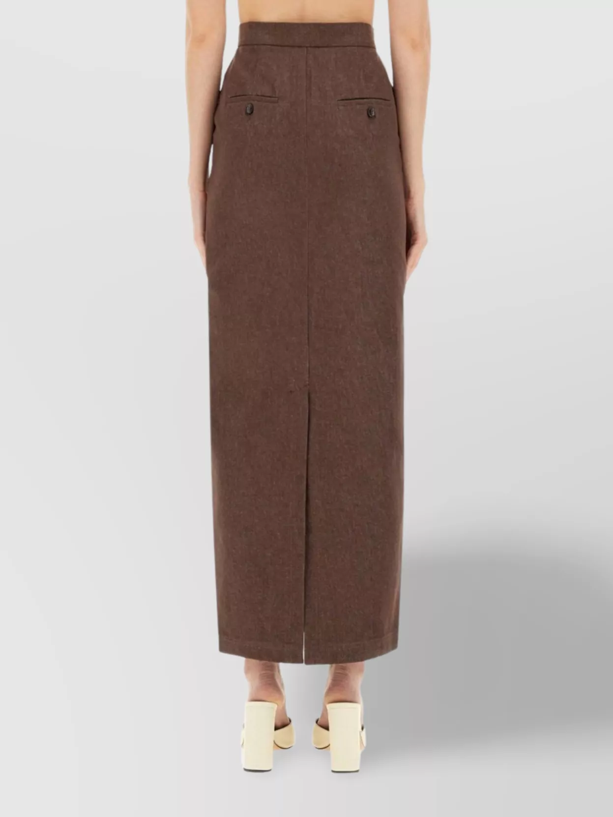 Max Mara High Waist Skirt Front Slit