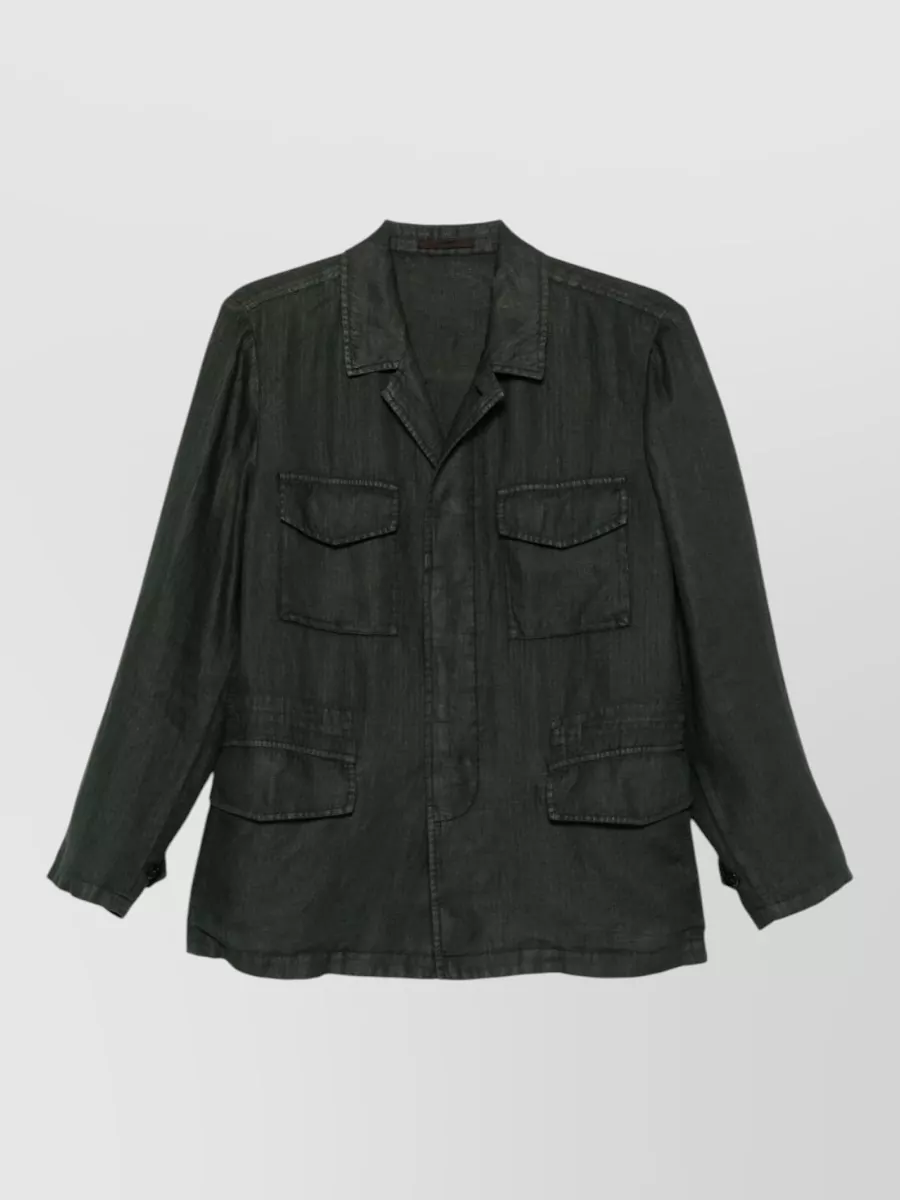 Boglioli linen shirt jacket