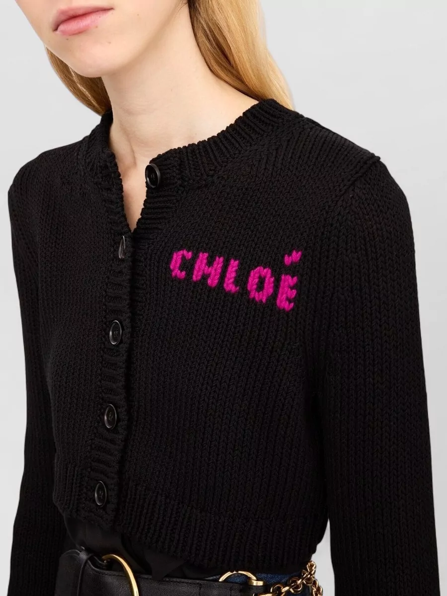 Chloé Chunky-Knit Fitted Cardigan