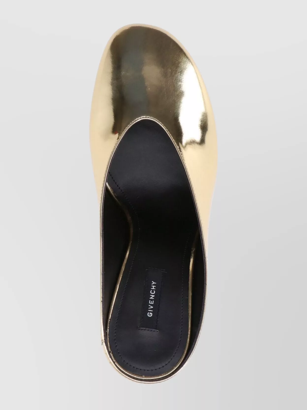 Givenchy Sculptural High Heel Mules With Metallic Finish