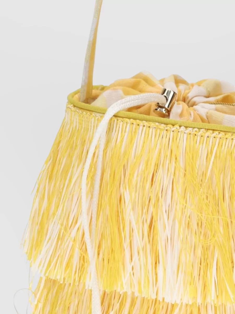 La Milanesa Striped Fringe Shoulder Bag