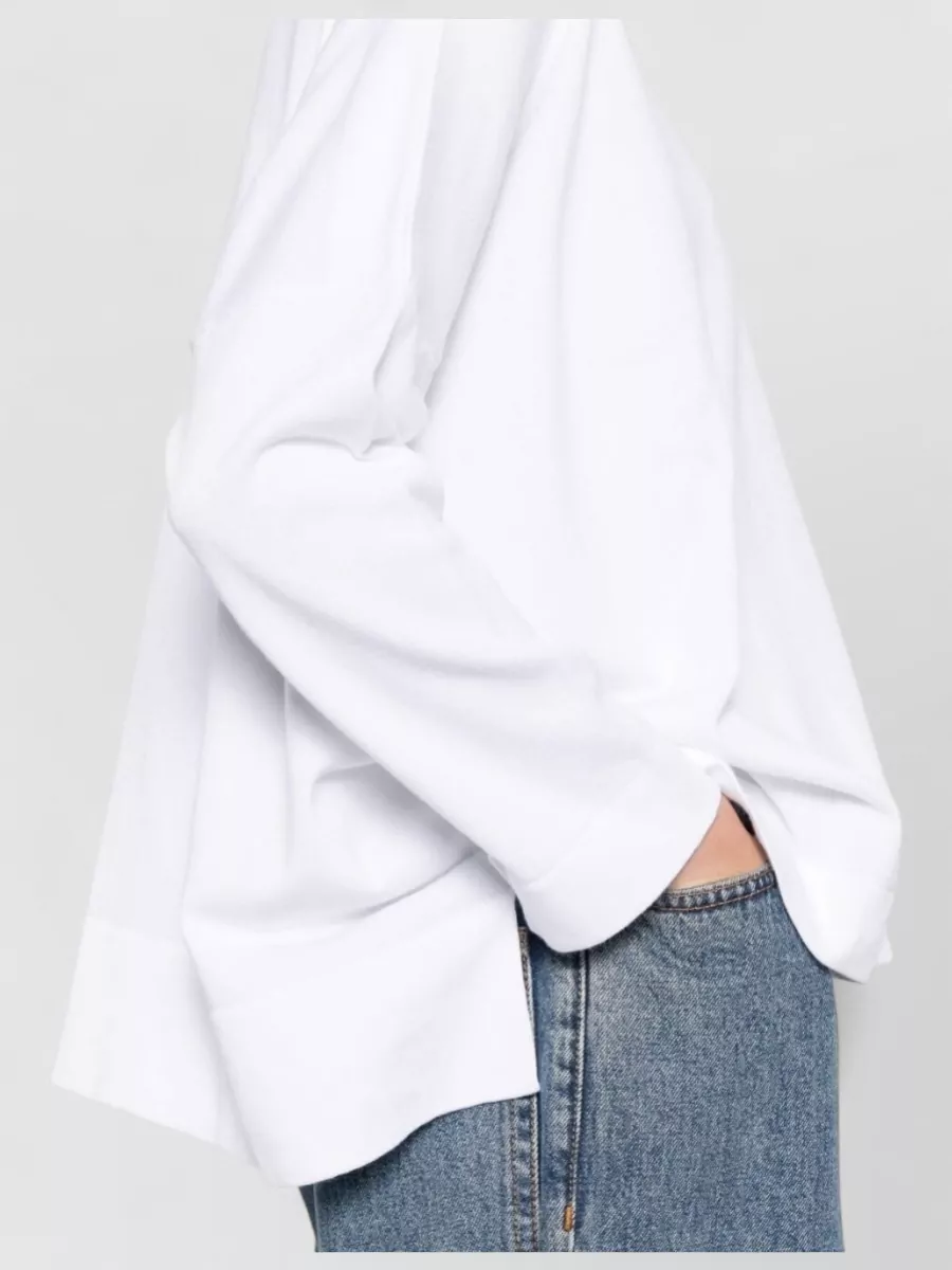 Daniela Gregis Cotton Boat Neck Sweater Boxy Cut