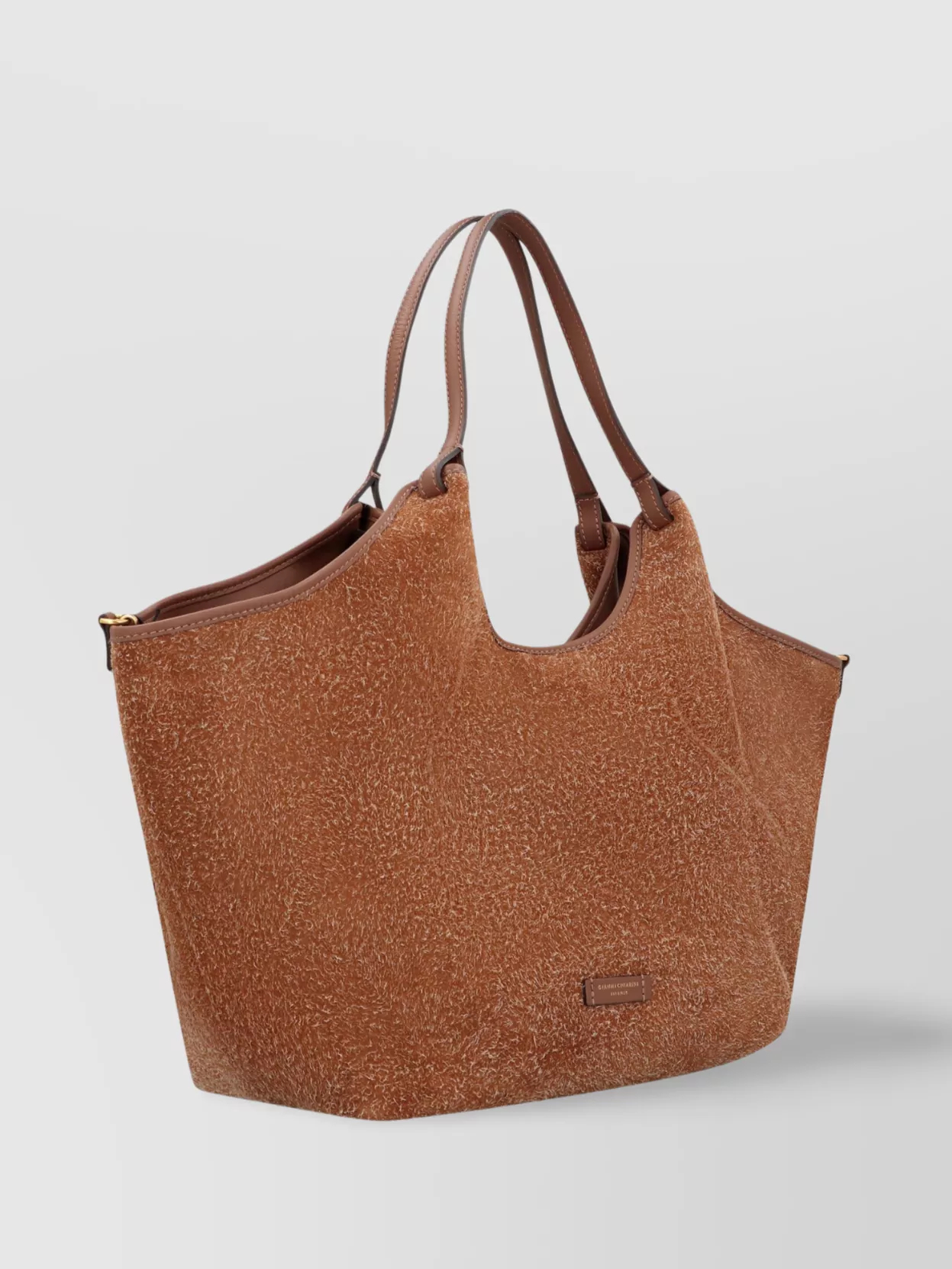 Gianni Chiarini Suede Shoulder Bag Gold-tone Hardware