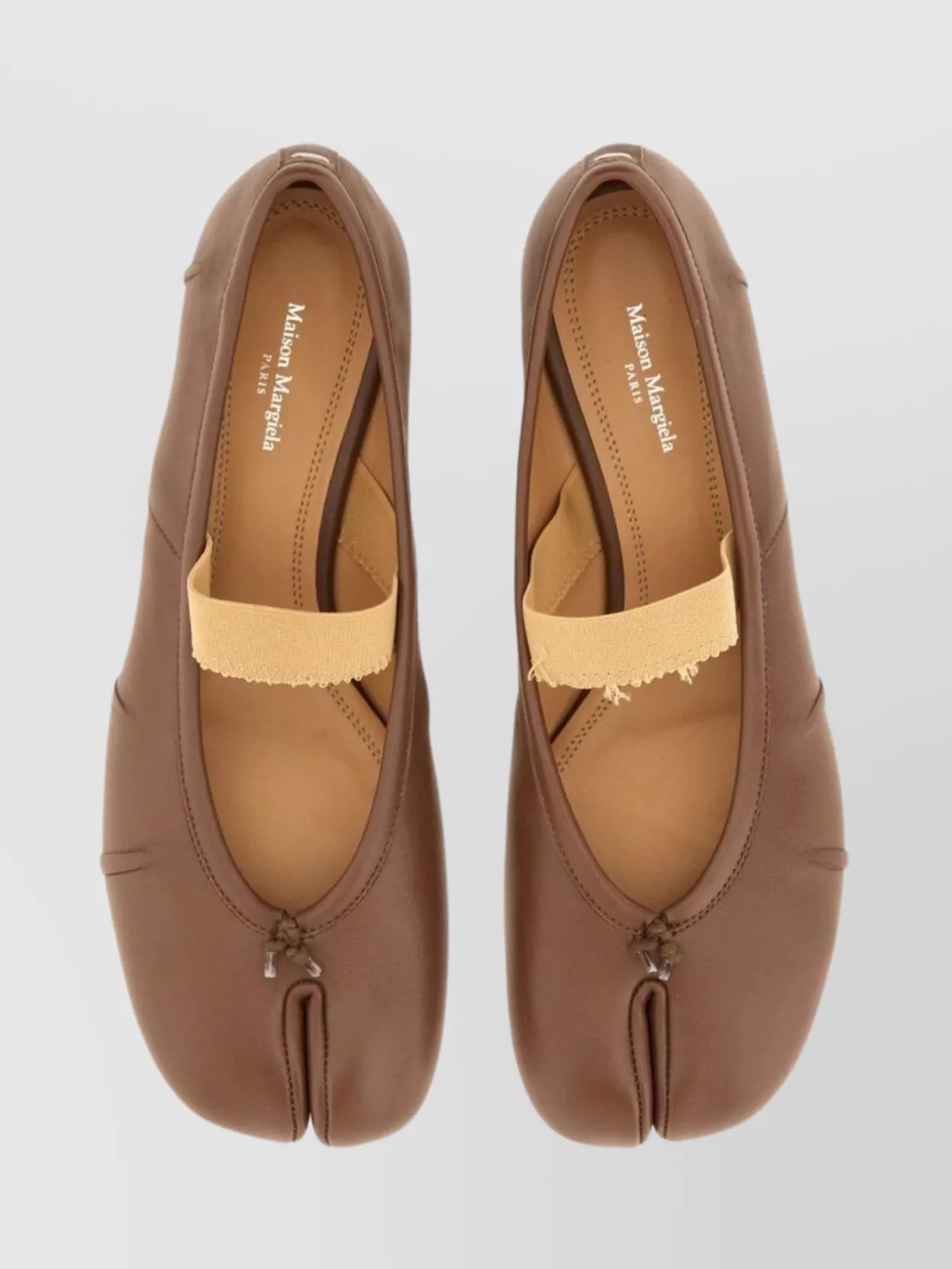 Maison Margiela Leather Ballerina Shoes Split Toe