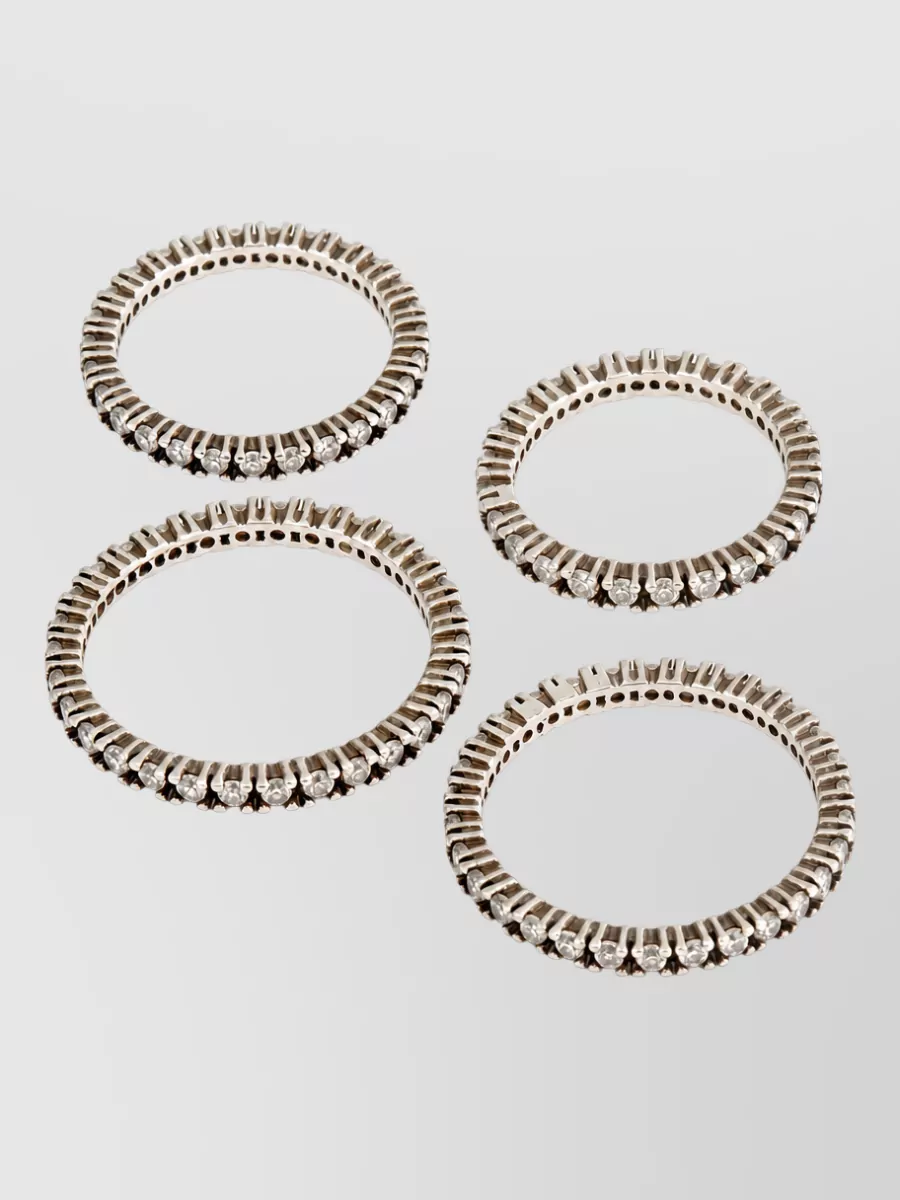 Isabel Marant Glass And Brass Ring Set