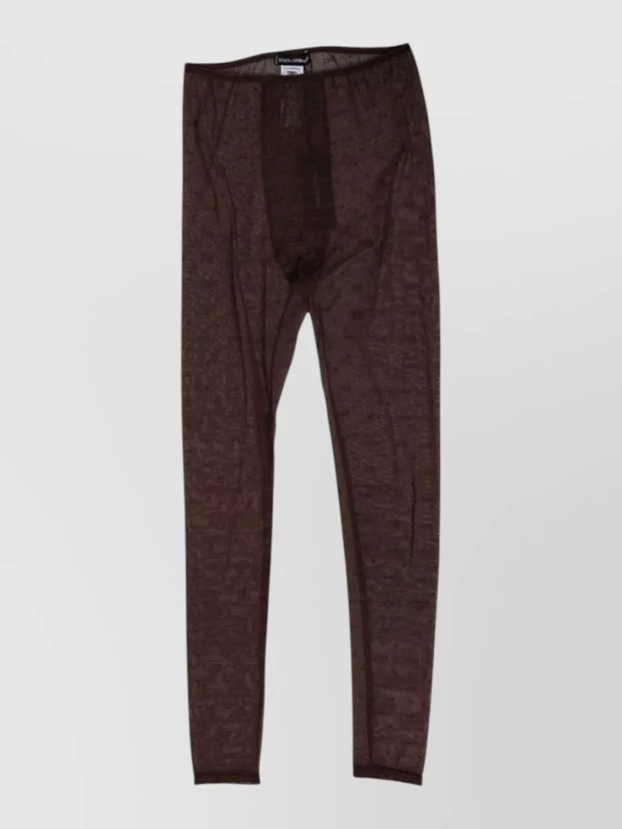 Dolce&Gabbana logo mesh leggings