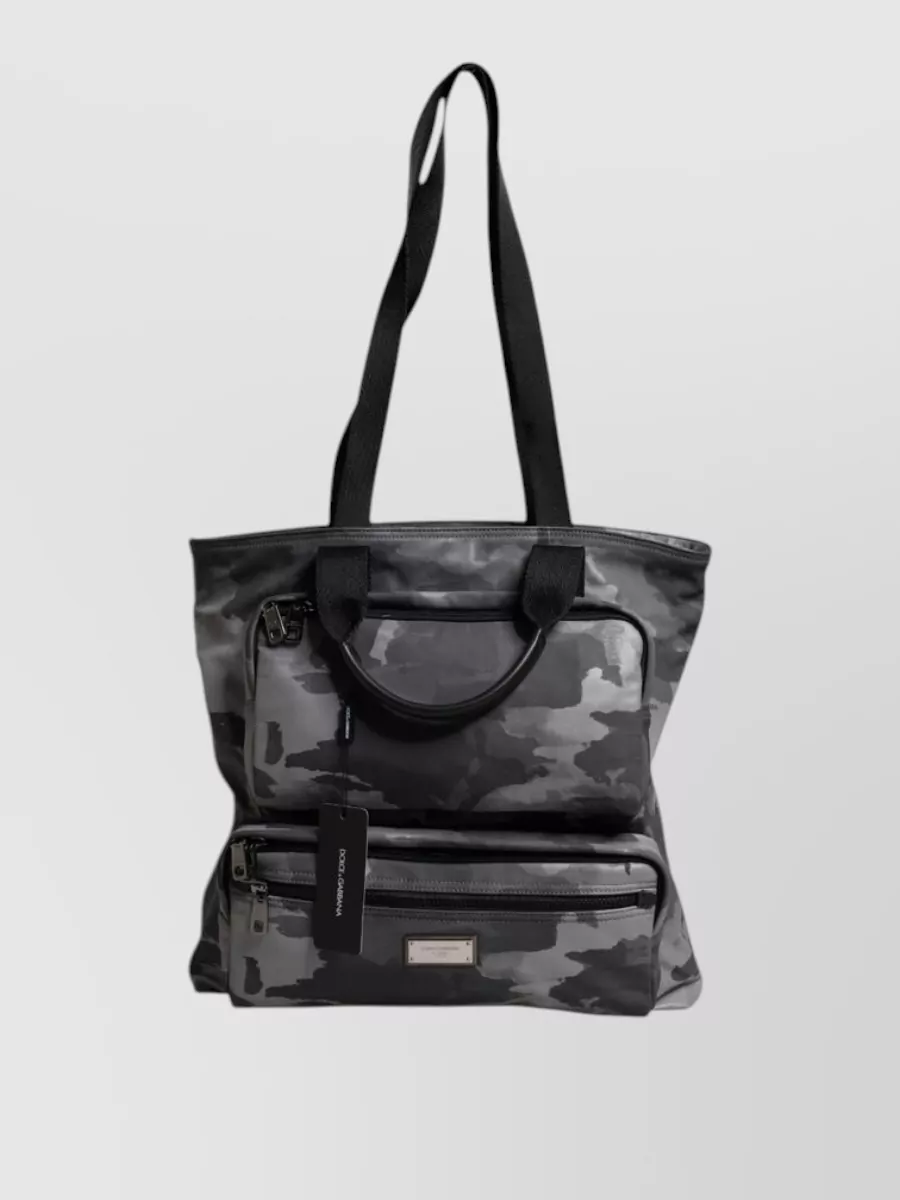 Dolce&Gabbana Camouflage Cotton Tote Bag