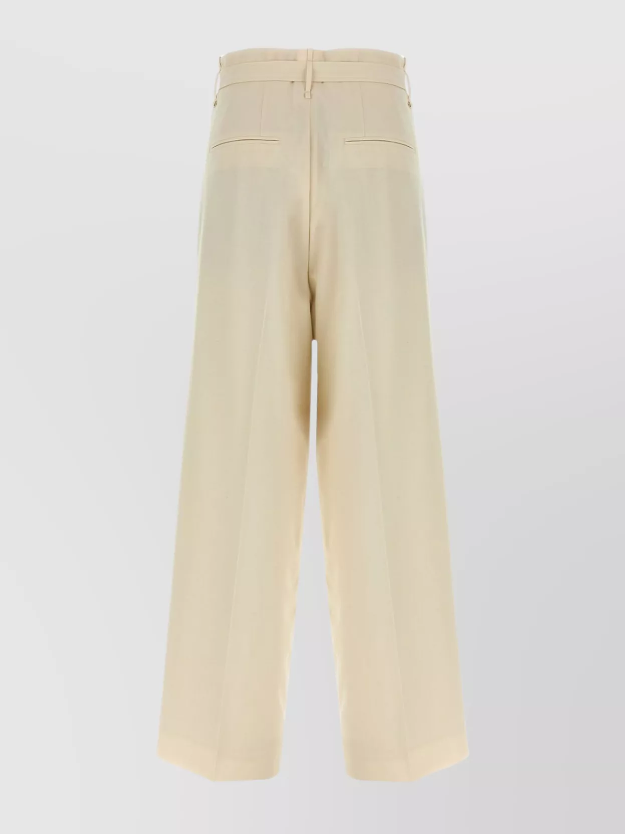 Auralee High Waist Wide Leg Pleated Trousers In Gold