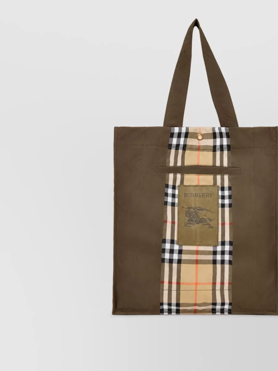 Burberry checked tote bag
