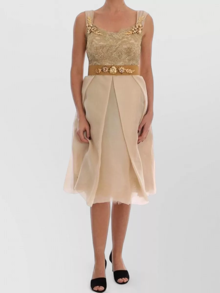 Dolce&Gabbana Silk crystal embellished midi dress