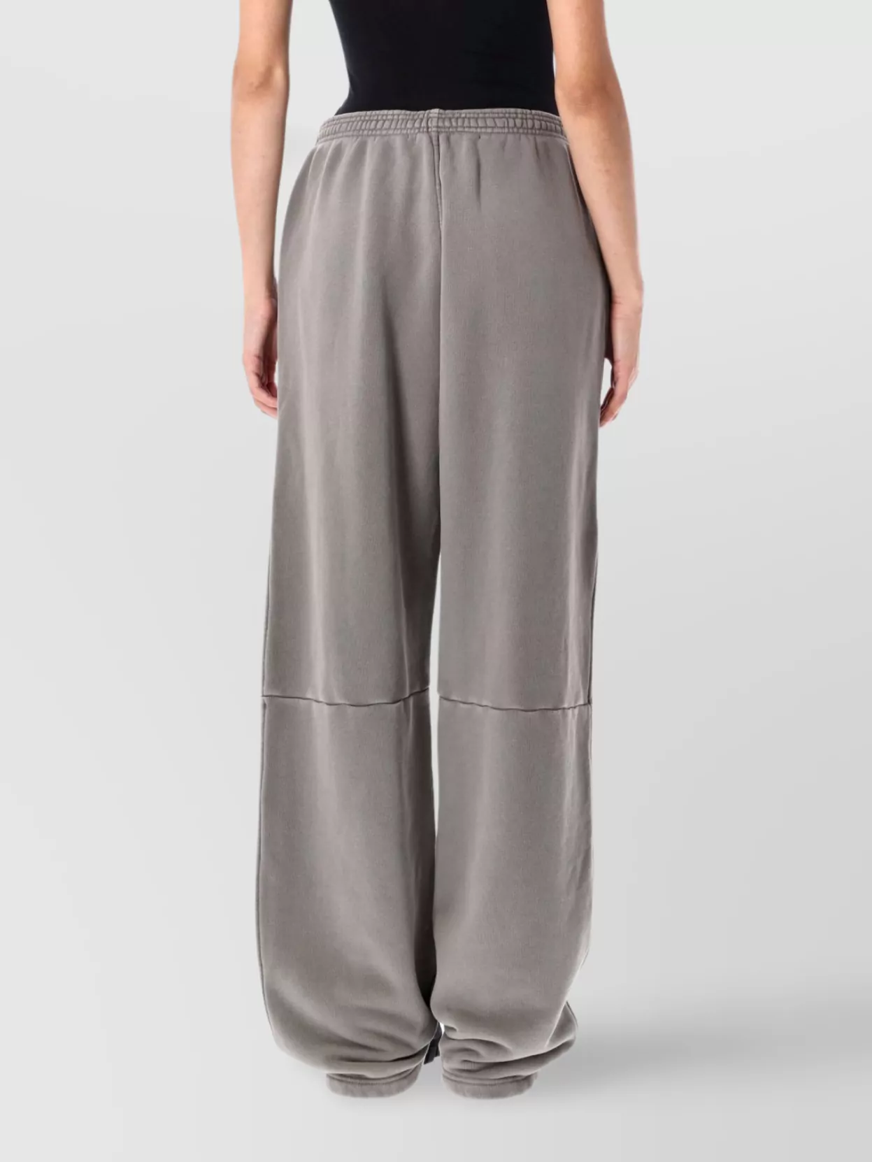 Alexander Wang Elastic Waistband Side Pockets Trousers In Gray