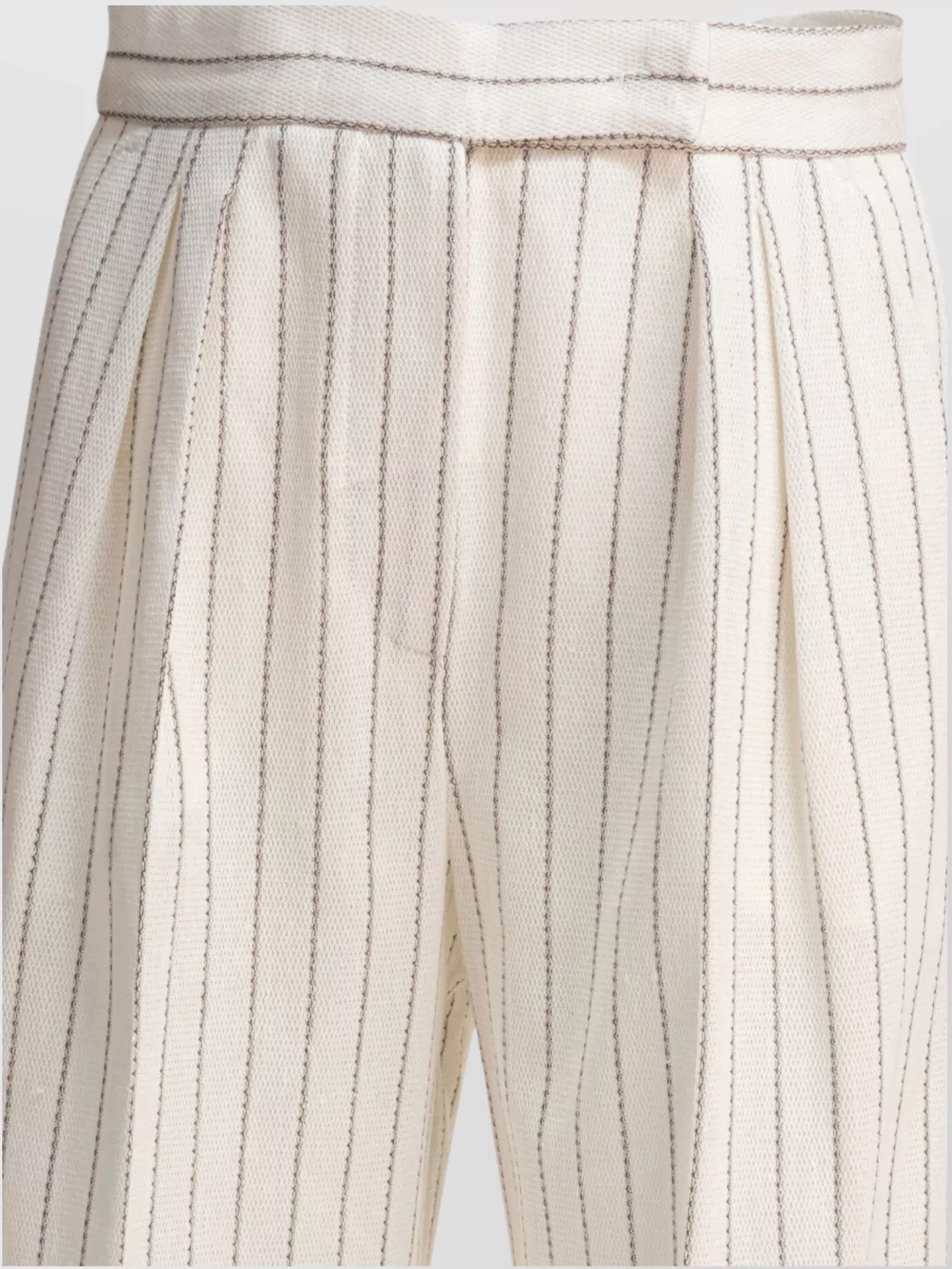 Max Mara High Waist Striped Pattern Wide Leg Trousers