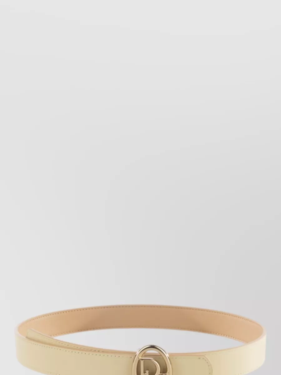 Dior Leather Belt In Nude