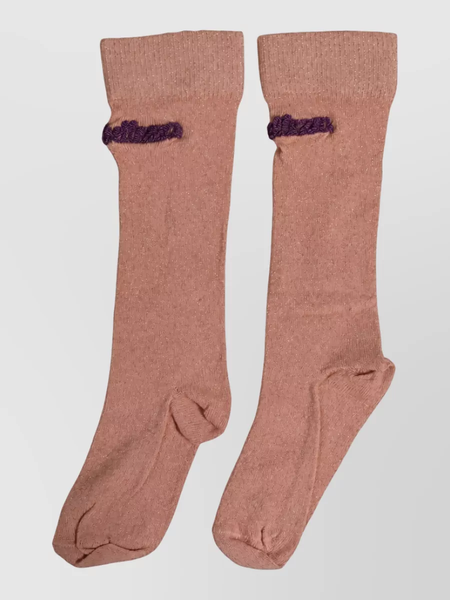 Dolce&Gabbana embroidered mid calf socks