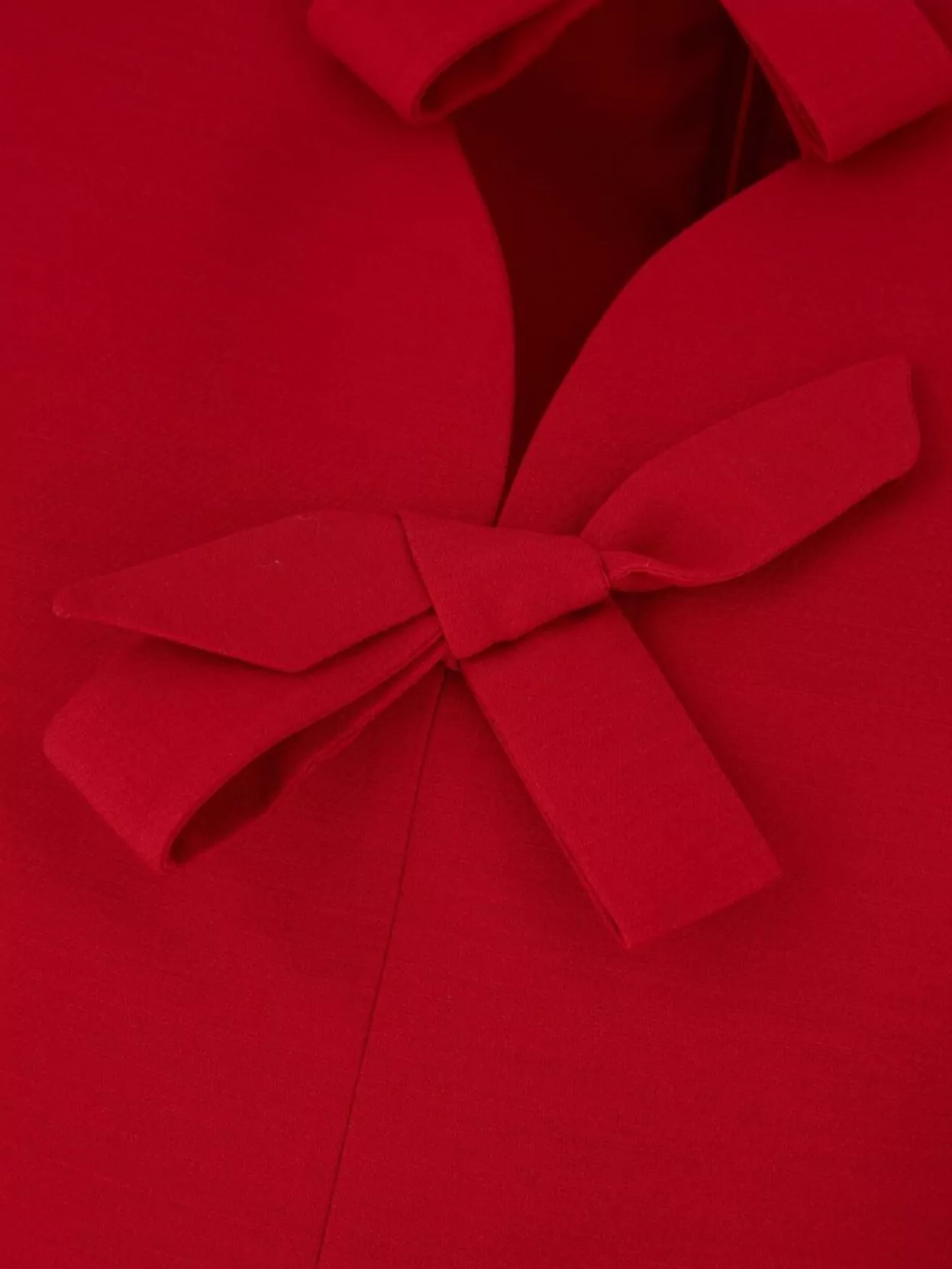 VALENTINO WOOL BLEND MINI DRESS WITH BOW DETAIL