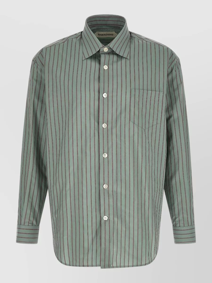 Namacheko striped cotton long-sleeve shirt