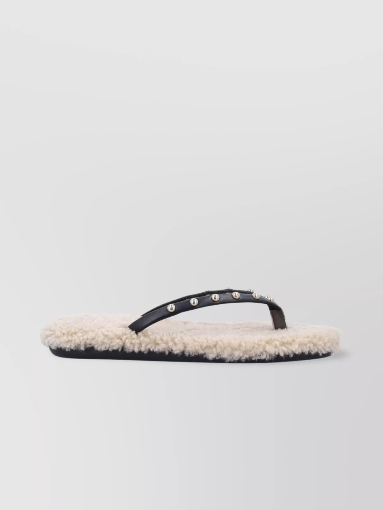 Ancient Greek Sandals Thong Sandals With Luxurious Sheepskin In Neutrals
