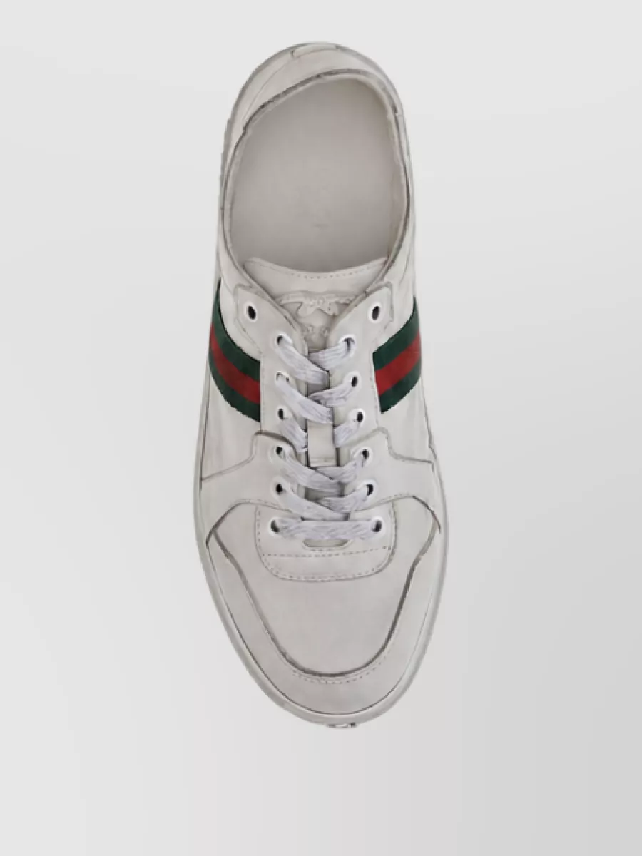 Gucci Leather Lace-Up Sneakers