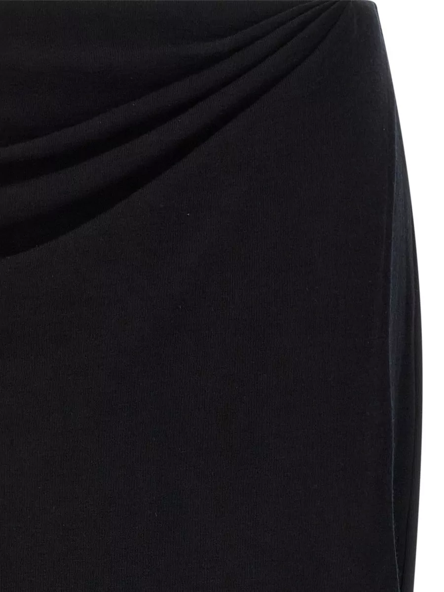 Vince Wool Draped Fitted Skirt