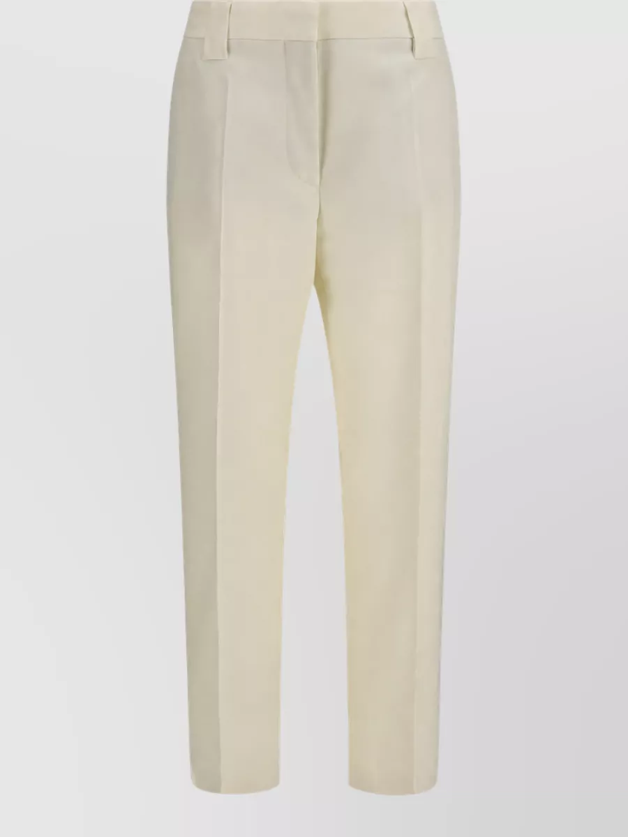 Versace Cropped wool tailored trousers