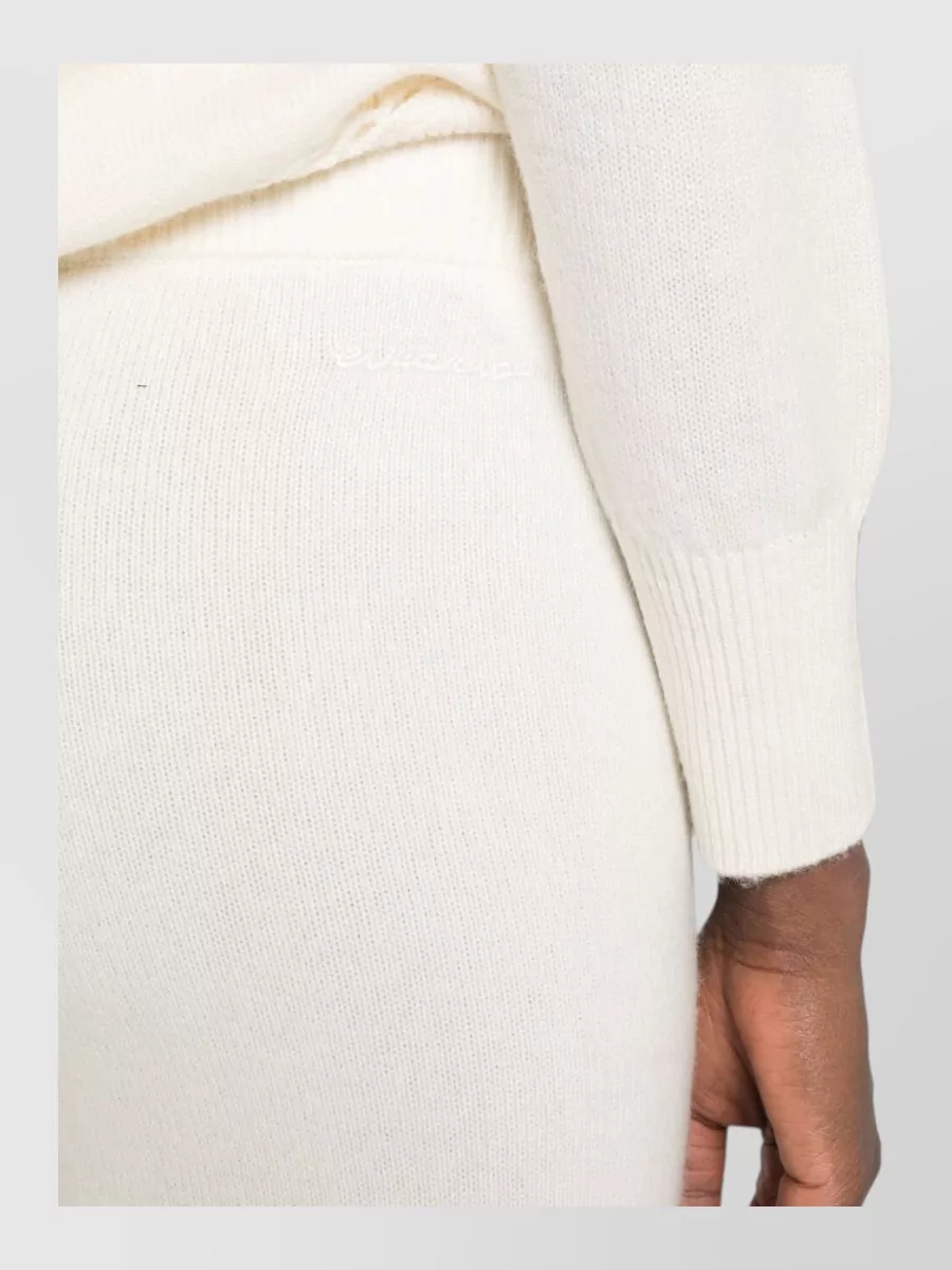 Ermanno Firenze Fine-Knit Wool Wide-Leg Trousers